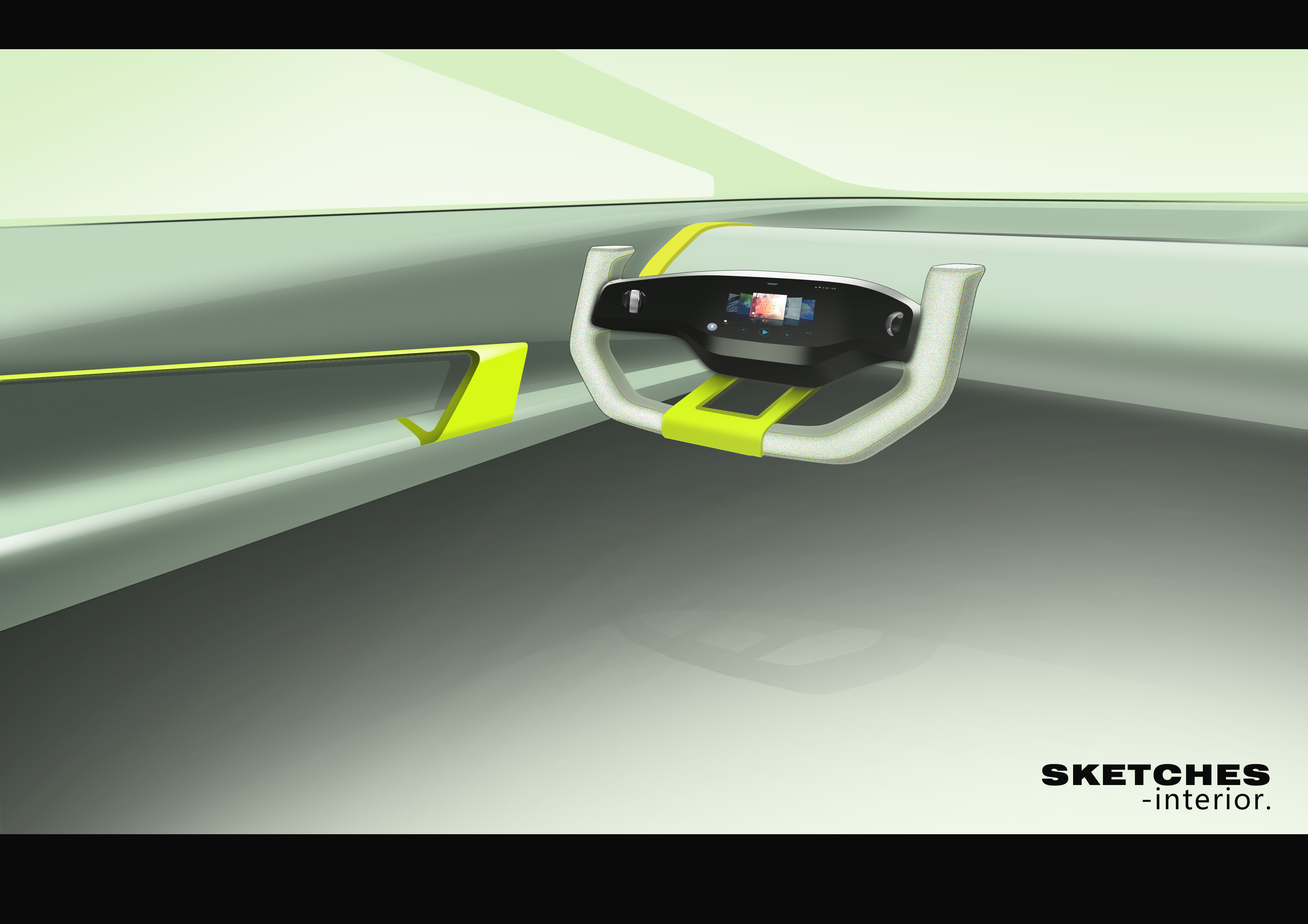 Exterior design，Interior design，PS rendering，exterior，interior，Interior parts，Steering wheel design，Seat design，