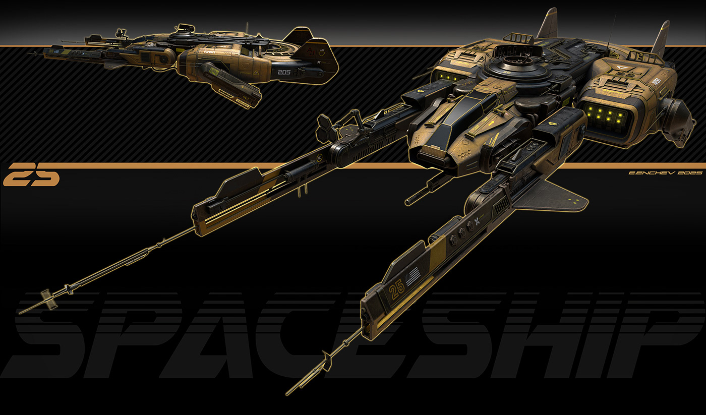 UV mapping，Render，Spaceship，Design transformation，element，