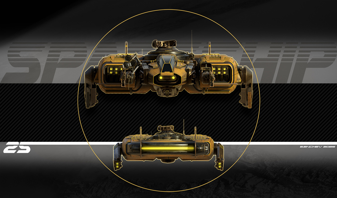 UV mapping，Render，Spaceship，Design transformation，element，