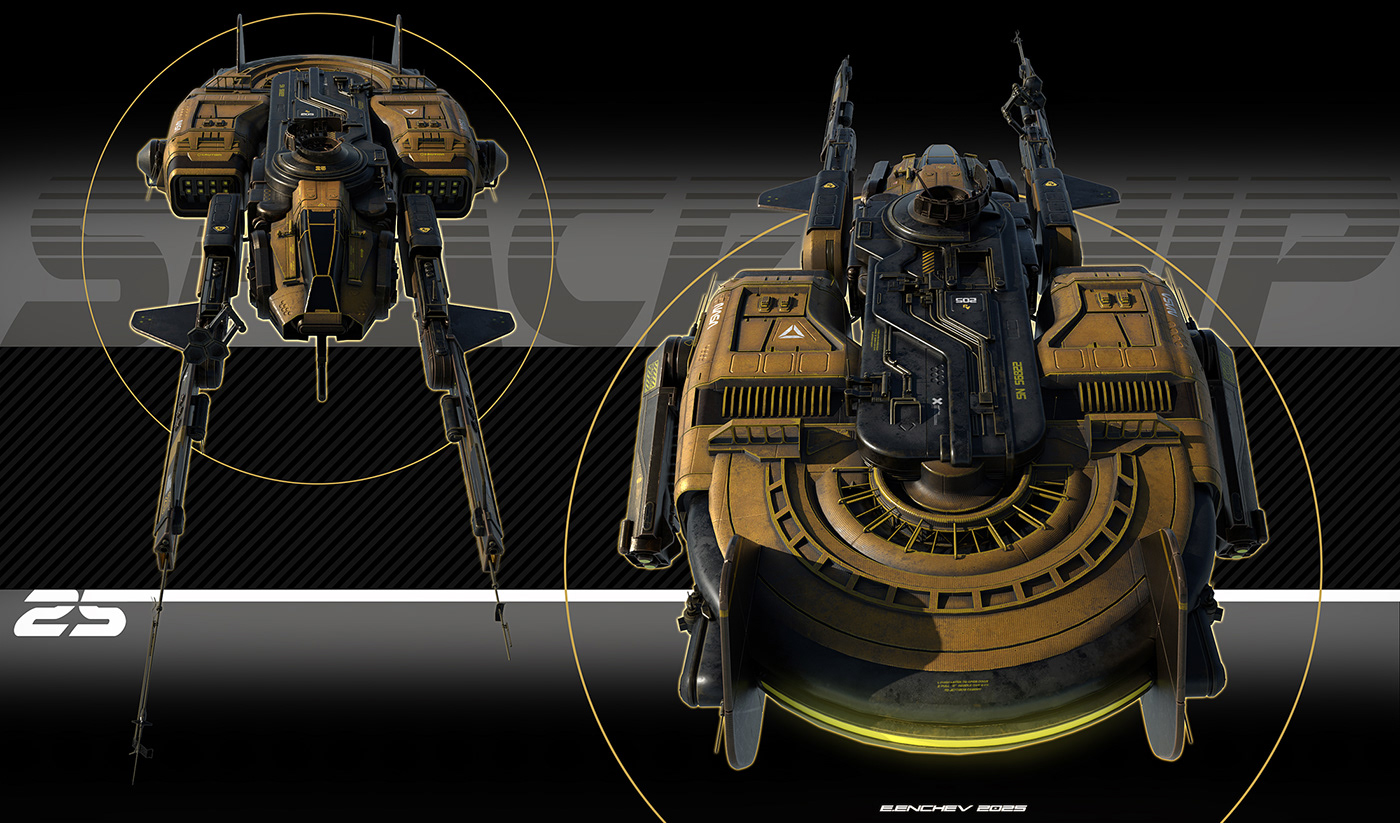 UV mapping，Render，Spaceship，Design transformation，element，