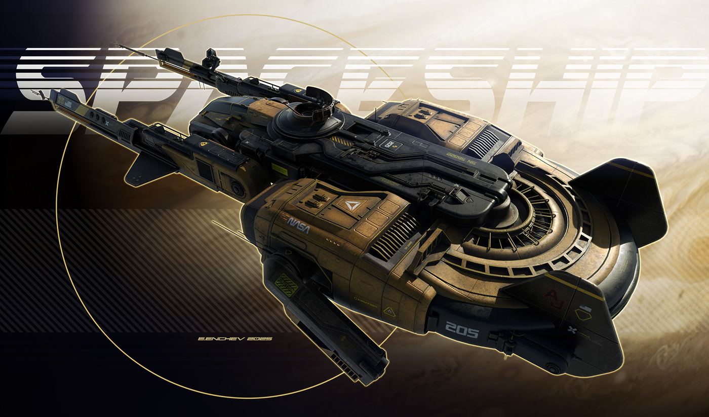 UV mapping，Render，Spaceship，Design transformation，element，