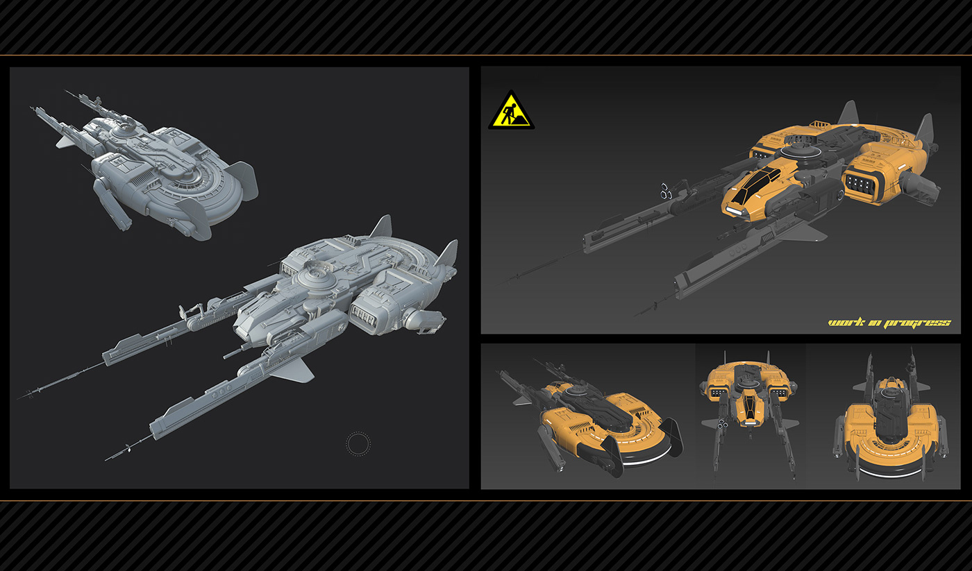 UV mapping，Render，Spaceship，Design transformation，element，