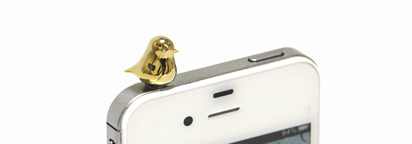 golden brass，Mobile phone plug，Mobile Accessories，Creative design，