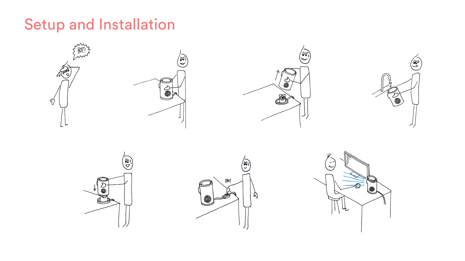 Cooool Vase，vase，Desktop cooler，cooling，