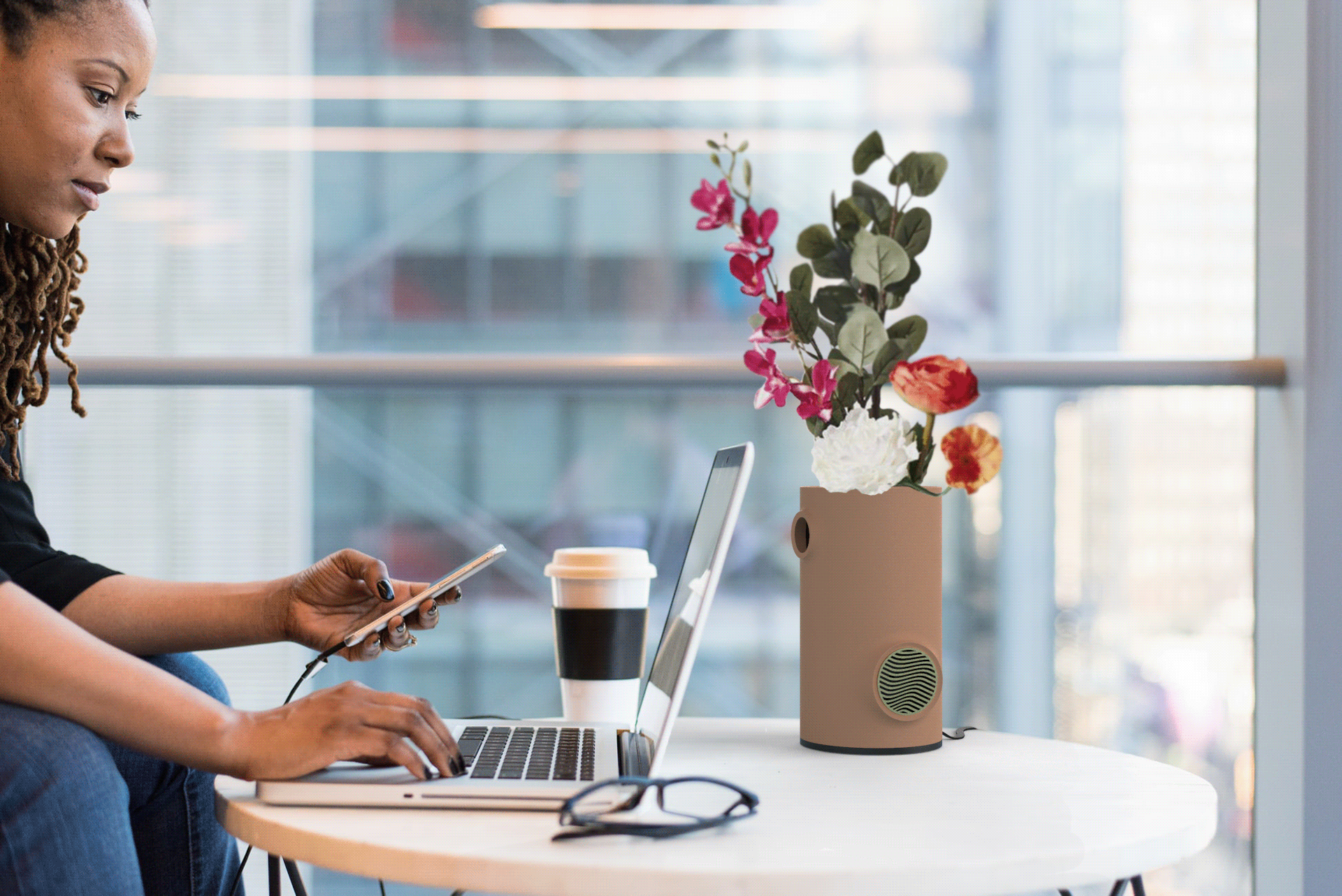 Cooool Vase，vase，Desktop cooler，cooling，