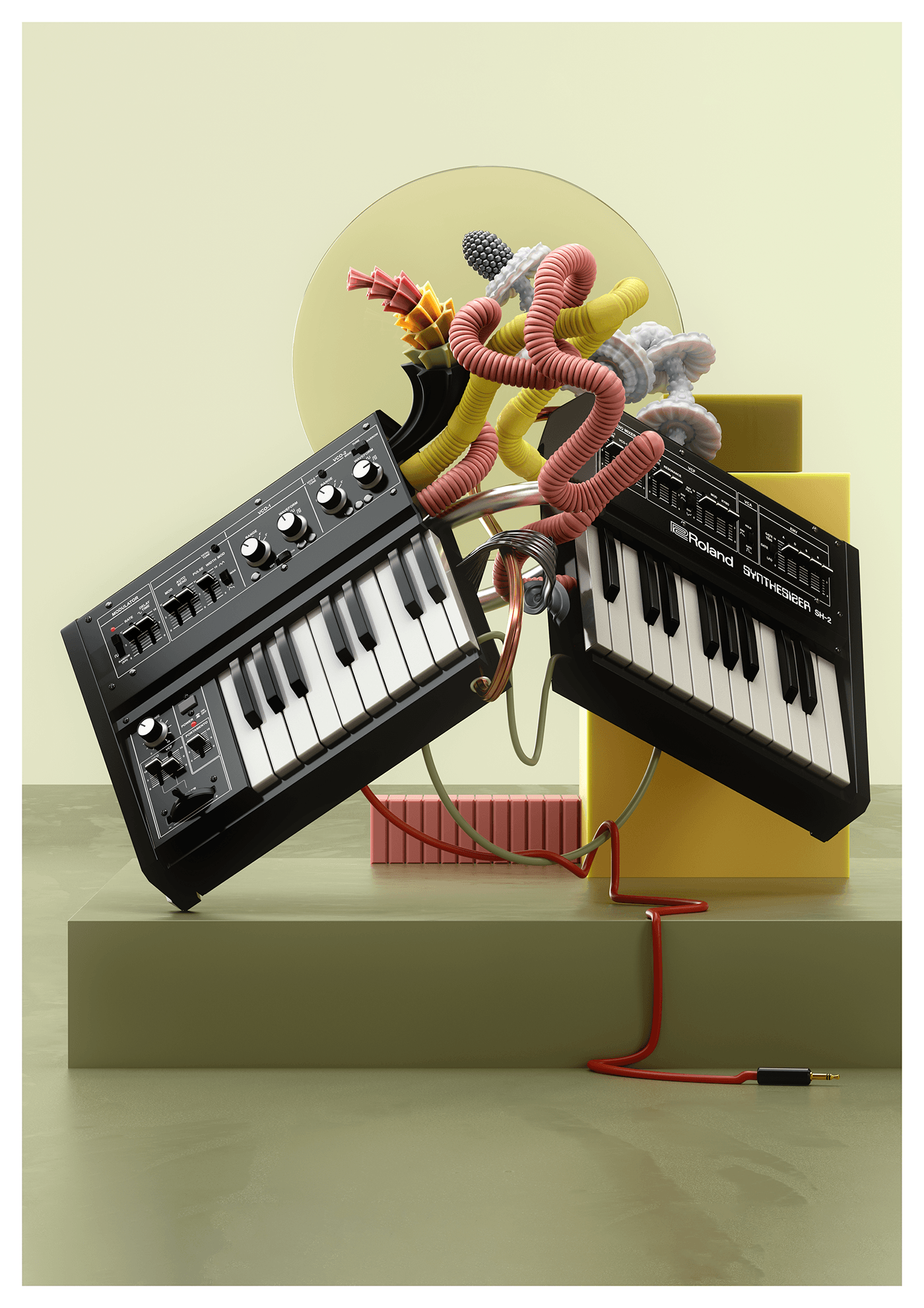 3D modeling，Synthesizer，Music equipment，Creative design，