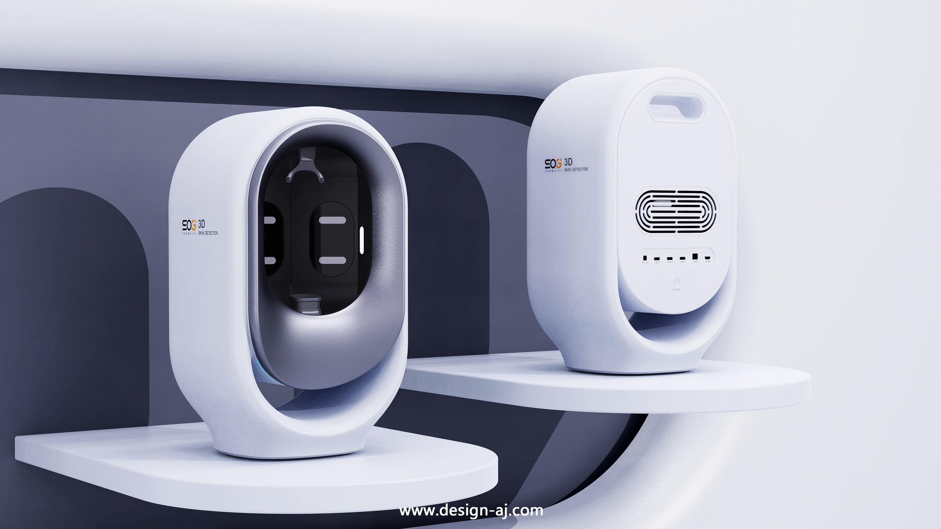 Design of 3D Intelligent Skin Analyzer，Medical equipment design，Medical product design，Industrial design company，Analyzer design，Aijia industrial design，