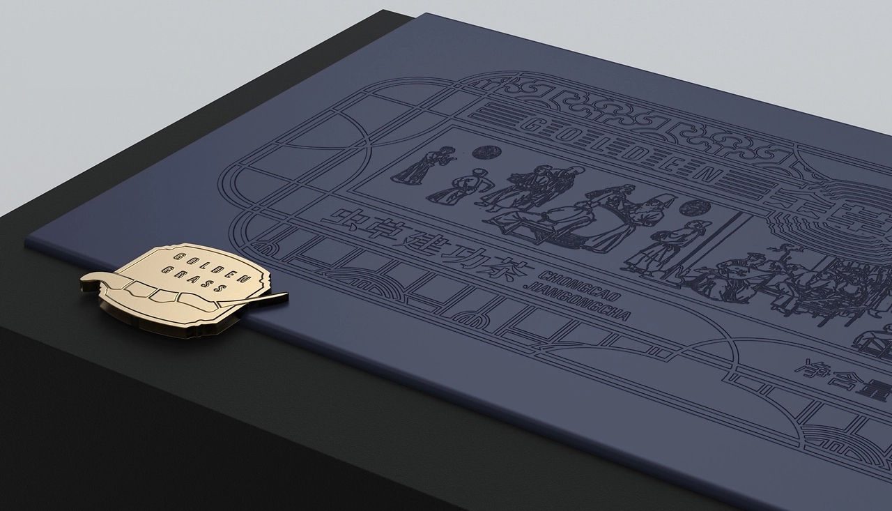 Packaging Design of Cordyceps Health Tea，Health Tea Gift Box Packaging Design，Cordyceps gift box packaging design，