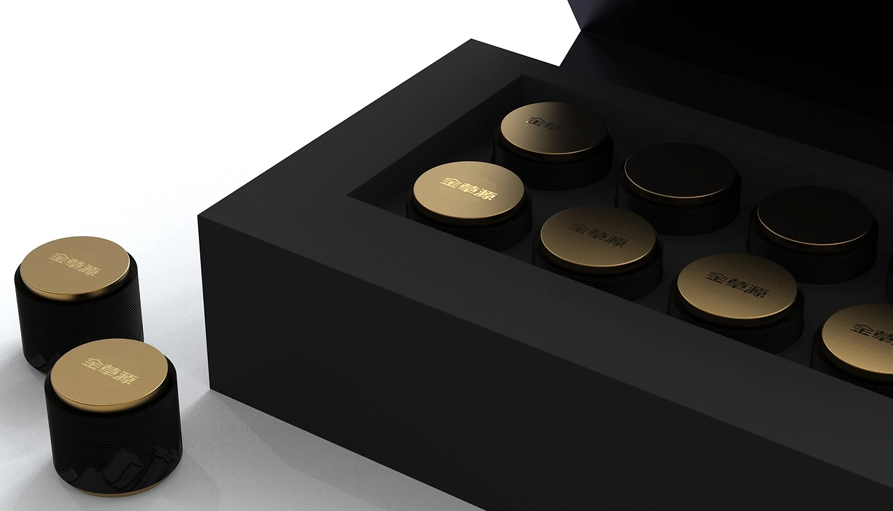 Packaging Design of Cordyceps Health Tea，Health Tea Gift Box Packaging Design，Cordyceps gift box packaging design，