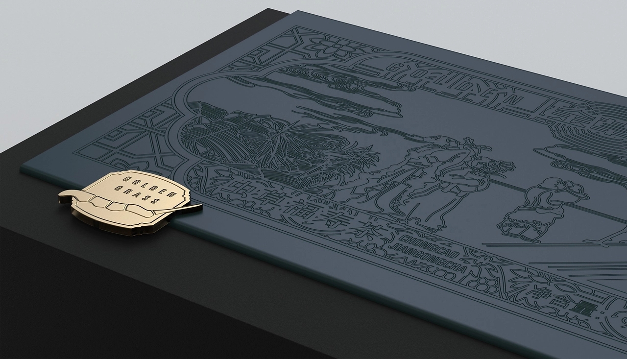 Packaging Design of Cordyceps Health Tea，Health Tea Gift Box Packaging Design，Cordyceps gift box packaging design，