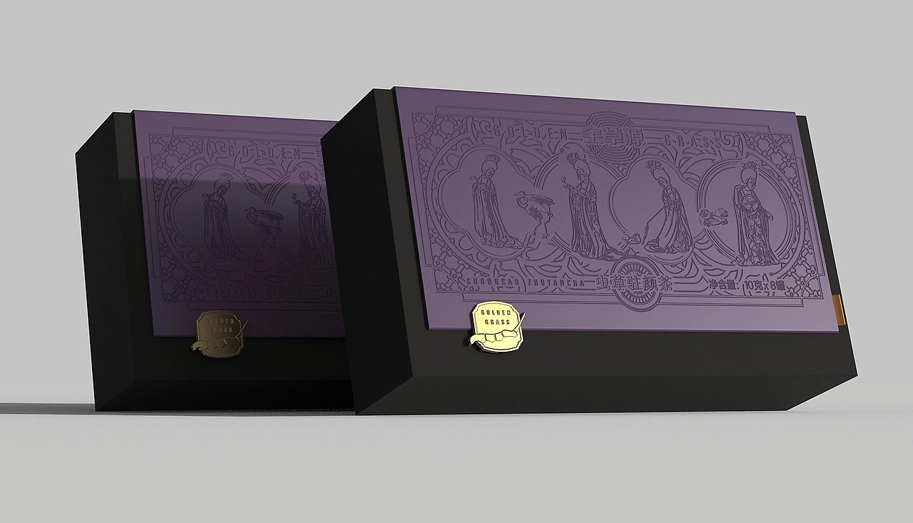 Packaging Design of Cordyceps Health Tea，Health Tea Gift Box Packaging Design，Cordyceps gift box packaging design，