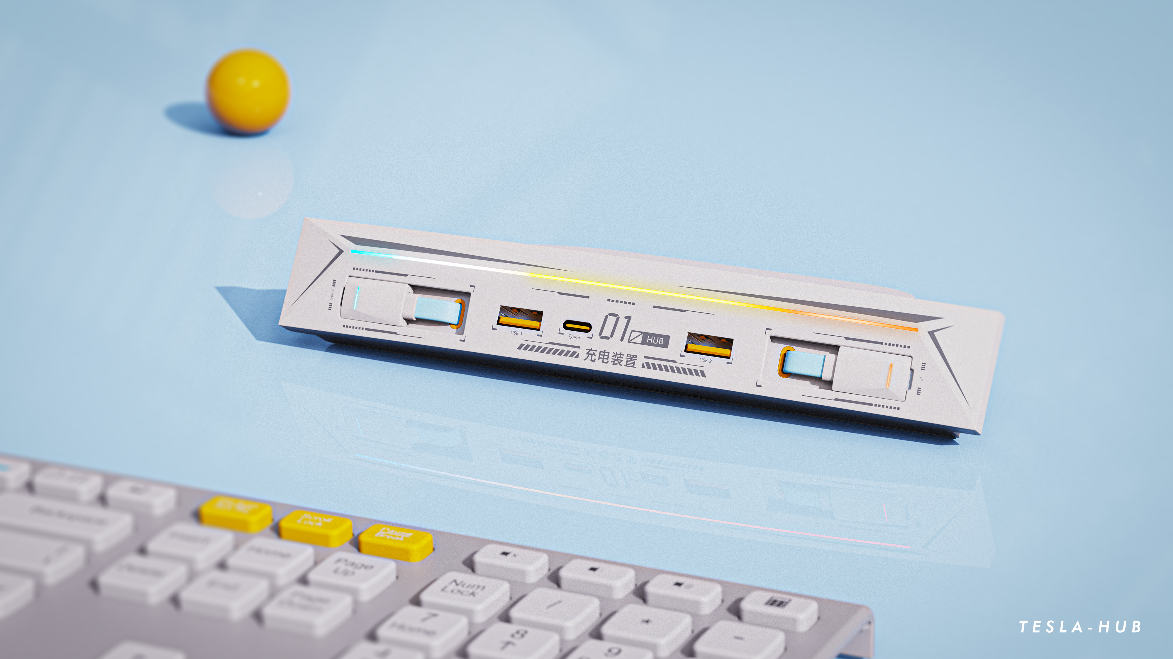 Tesla，Expansion dock，hub，flexible wire，Double Line，Cyberpunk，Mechanics，
