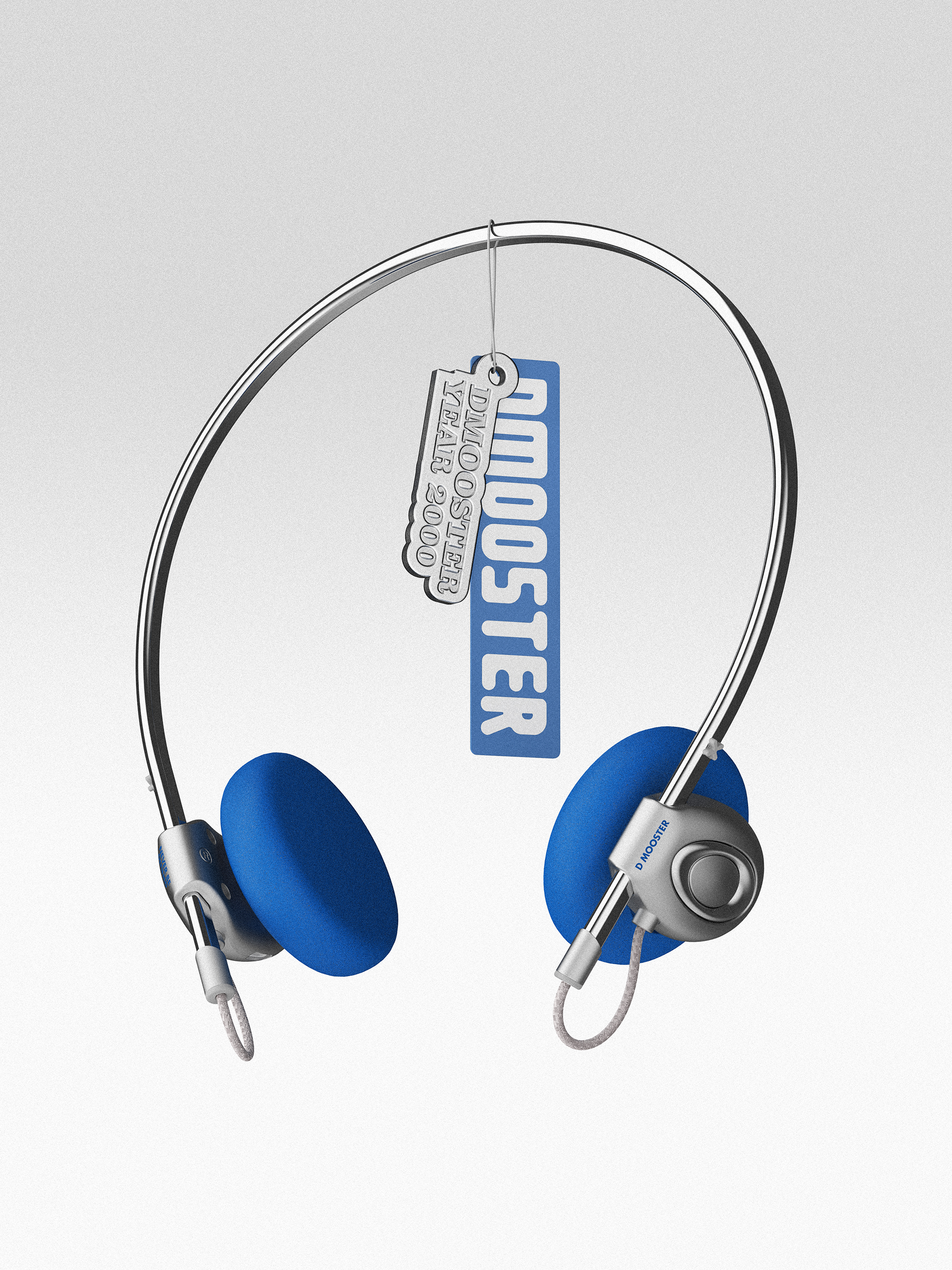 Big Monster，dmooster，Vintage headset，Bluetooth headset，headset，y2k，Render，industrial design，