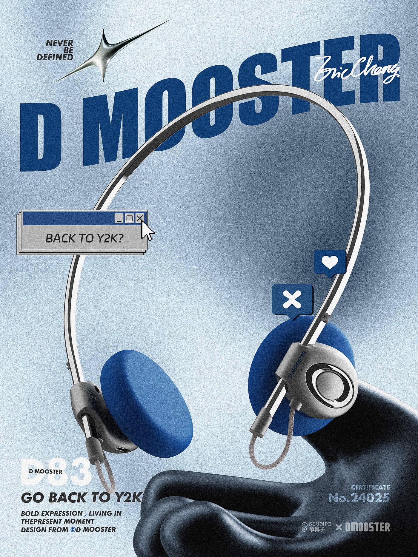 Big Monster，dmooster，Vintage headset，Bluetooth headset，headset，y2k，Render，industrial design，