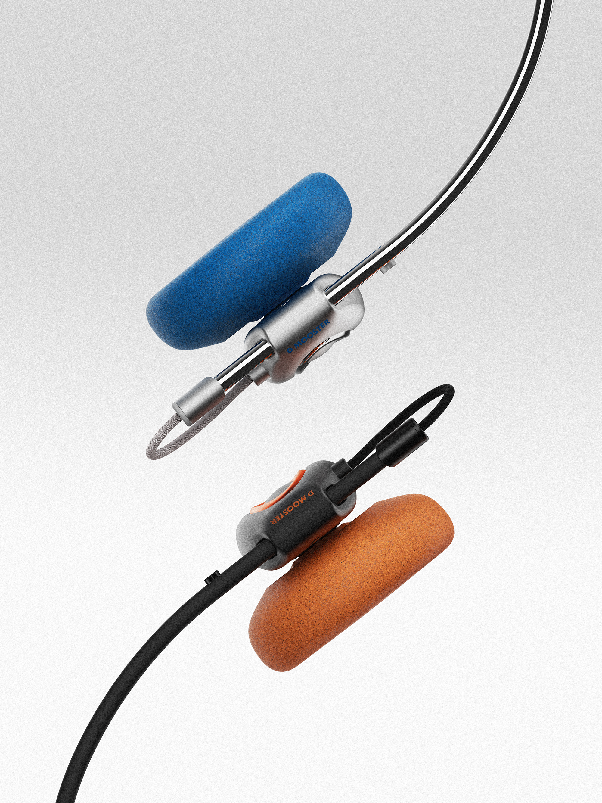 Big Monster，dmooster，Vintage headset，Bluetooth headset，headset，y2k，Render，industrial design，