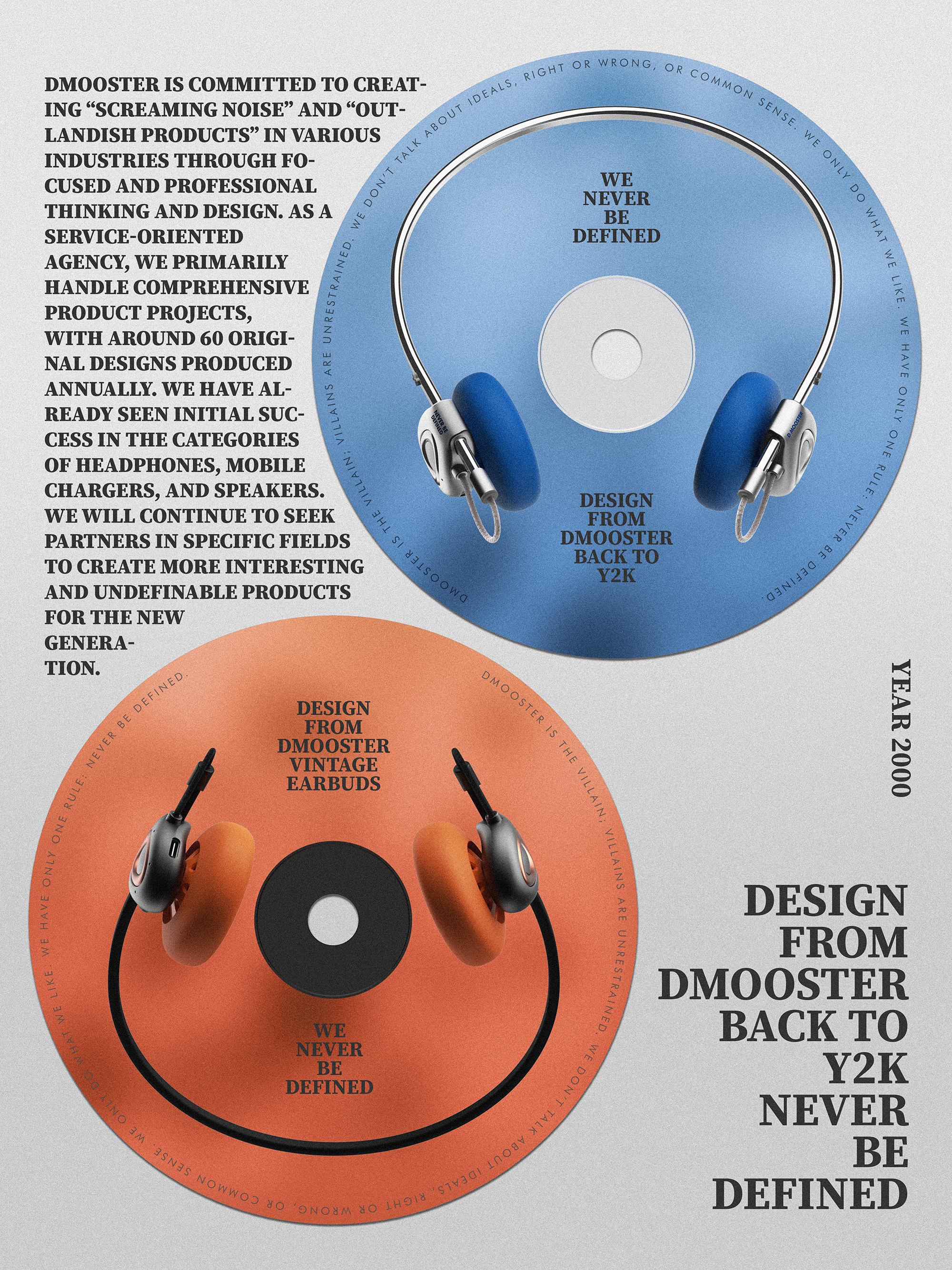 Big Monster，dmooster，Vintage headset，Bluetooth headset，headset，y2k，Render，industrial design，