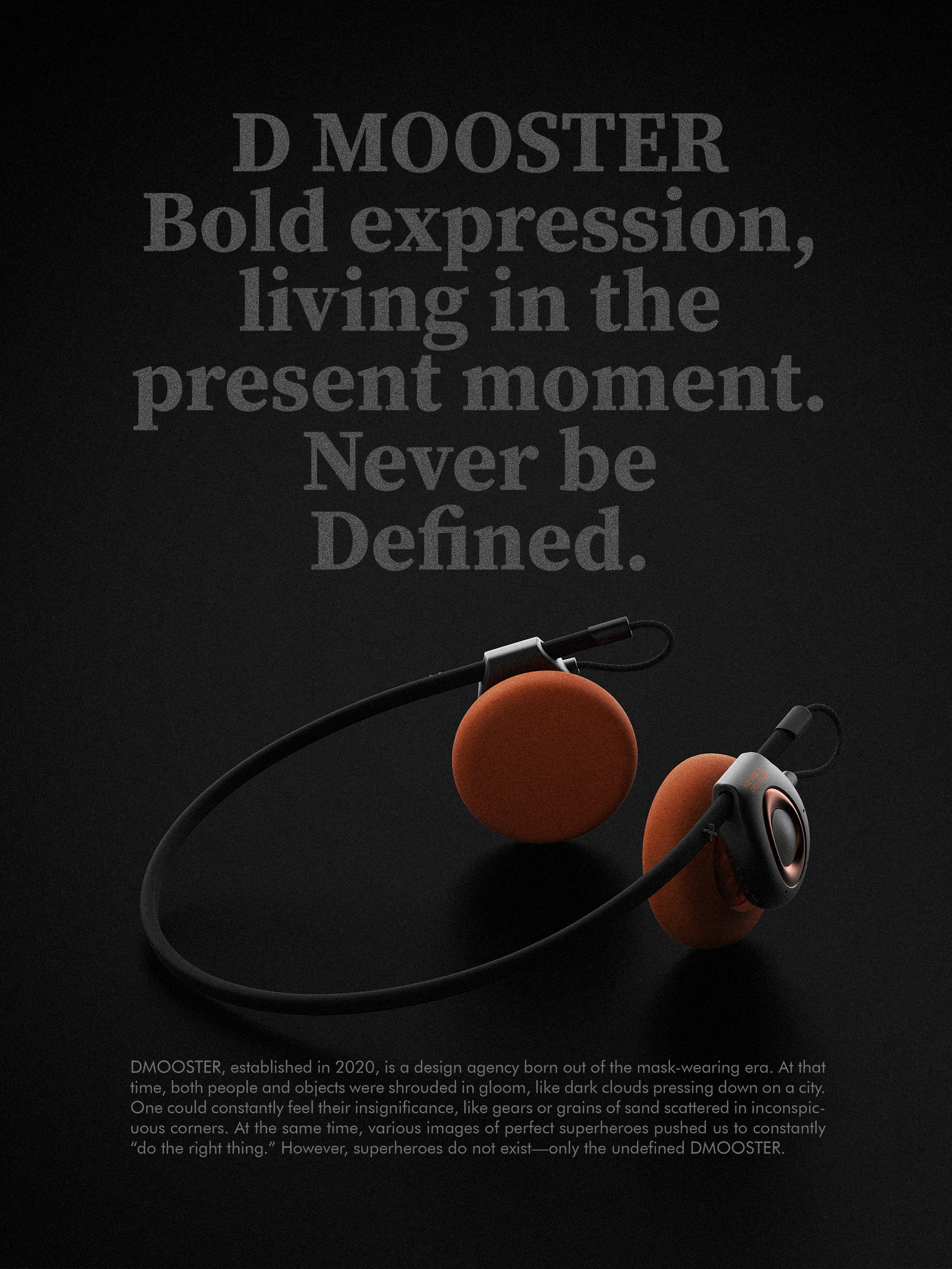 Big Monster，dmooster，Vintage headset，Bluetooth headset，headset，y2k，Render，industrial design，