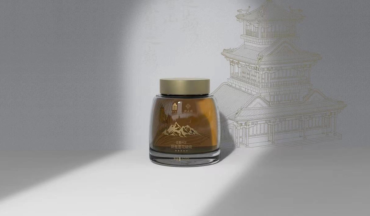 Forbidden City Food Packaging Design，Wild flowers honey gift box design，Honey Water Packaging Design，