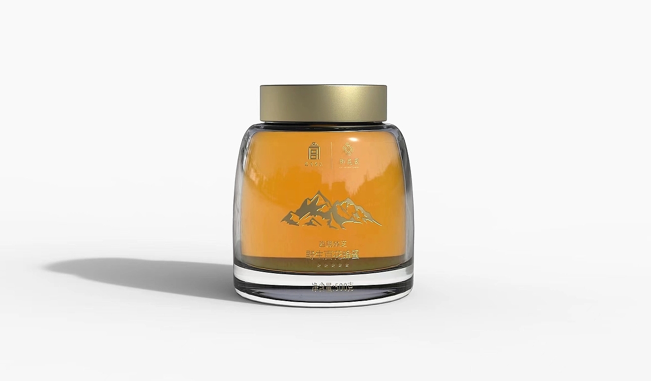 Forbidden City Food Packaging Design，Wild flowers honey gift box design，Honey Water Packaging Design，