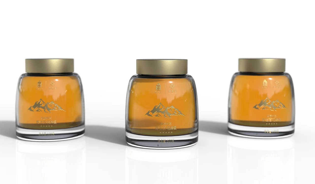 Forbidden City Food Packaging Design，Wild flowers honey gift box design，Honey Water Packaging Design，