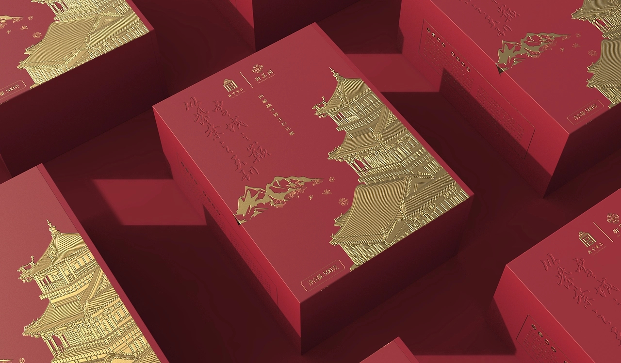 Forbidden City Food Packaging Design，Wild flowers honey gift box design，Honey Water Packaging Design，