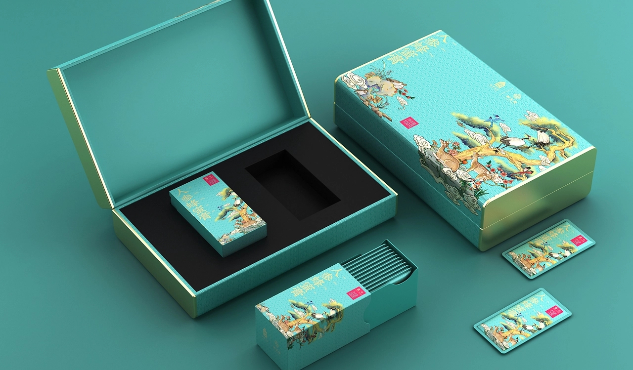 Forbidden City Food Packaging Design，Wild flowers honey gift box design，Honey Water Packaging Design，