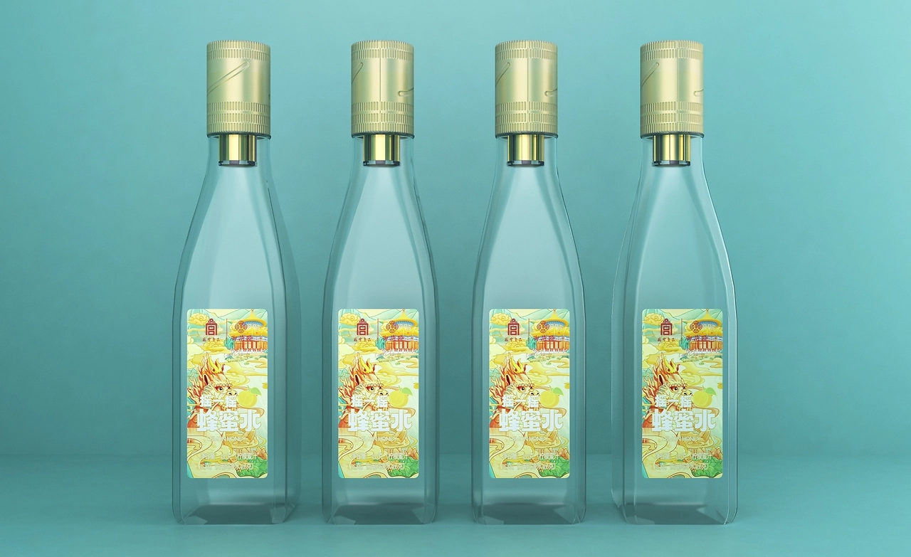 Forbidden City Food Packaging Design，Wild flowers honey gift box design，Honey Water Packaging Design，