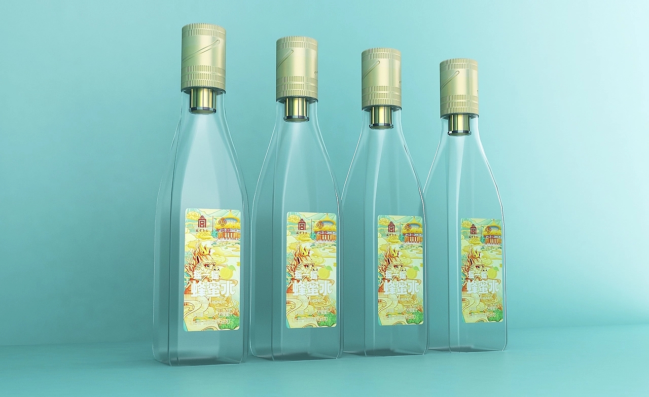 Forbidden City Food Packaging Design，Wild flowers honey gift box design，Honey Water Packaging Design，