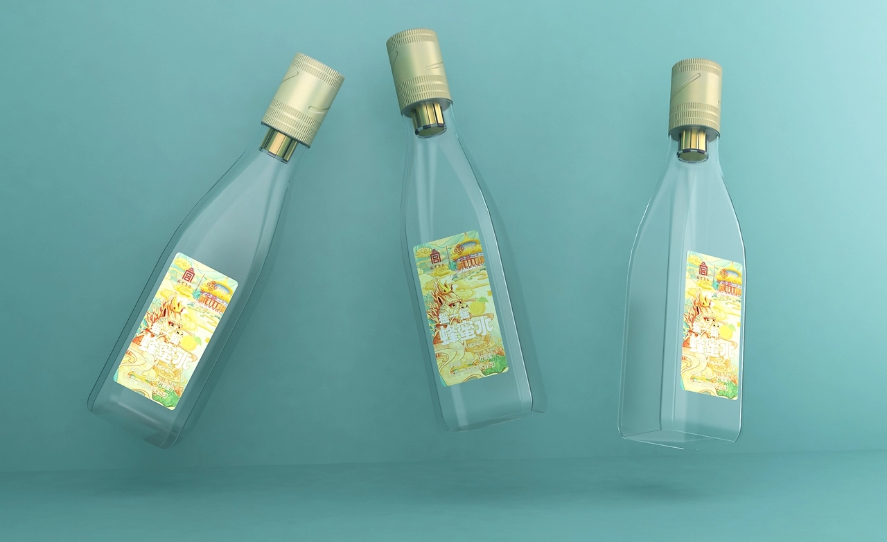 Forbidden City Food Packaging Design，Wild flowers honey gift box design，Honey Water Packaging Design，