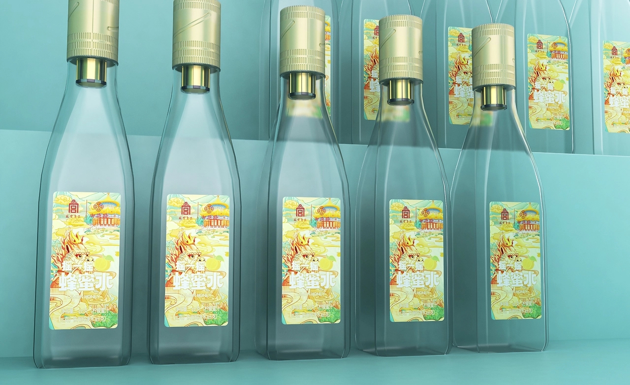 Forbidden City Food Packaging Design，Wild flowers honey gift box design，Honey Water Packaging Design，