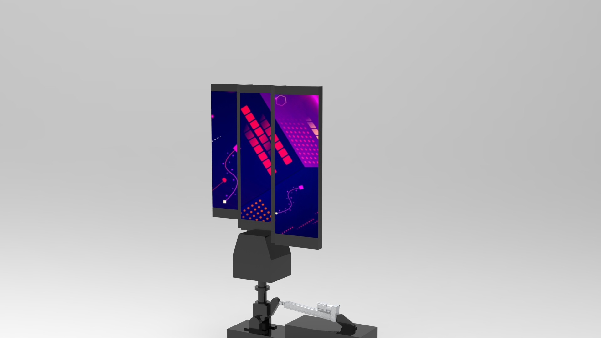 Five Folding，135 inches，Folding Rotation，Folding Flip，Mechanical animation，135 inch LED five folding，