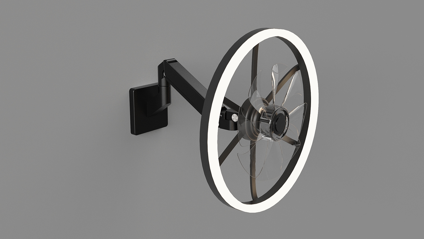 Fan lamp，Lamp design，Wall-mounted fan light，Lighting design，Appearance design，Structural design，Dajiu Industrial Design，Industrial wind lamp，