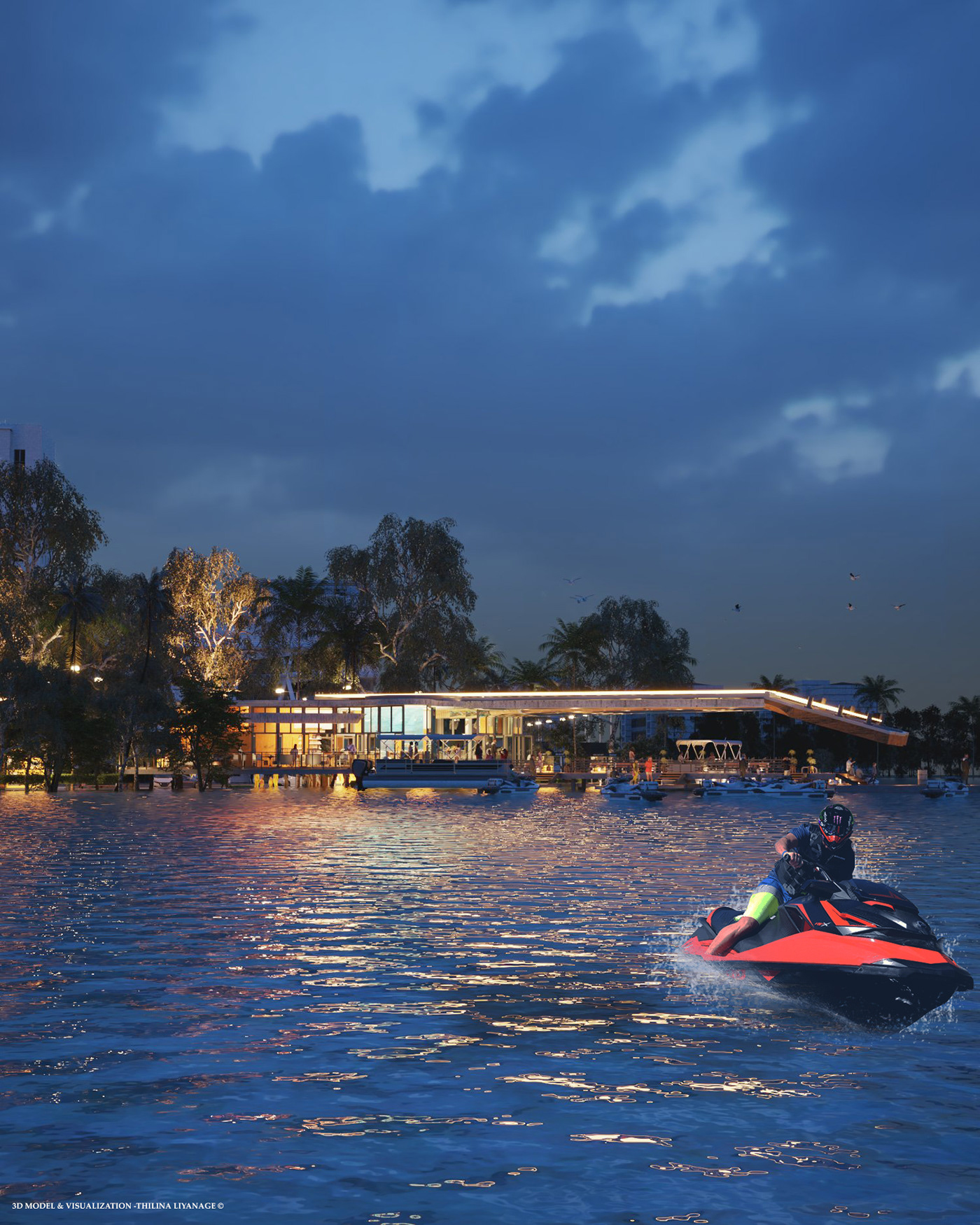 Luxury Yacht Club，Architecture，environmental design，Luxury Yacht Club，