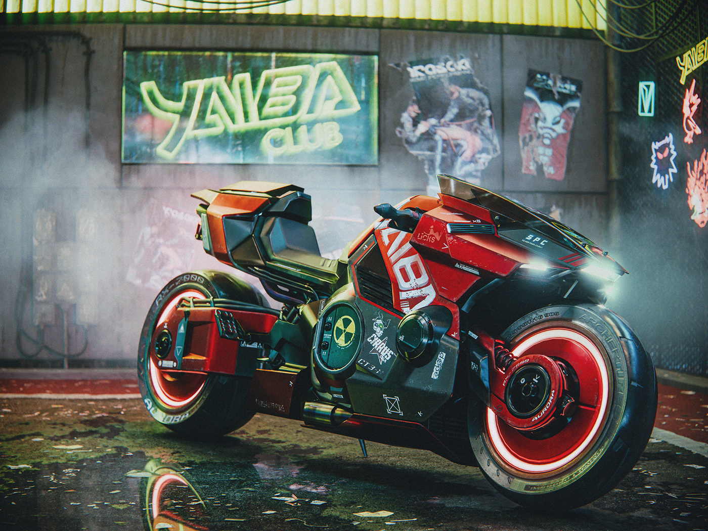 kusanagi，motorcycle，cross-country，CYBERPUNK，Yaiba Kusanagi，kusanagi，motorcycle，cross-country，CYBERPUNK，