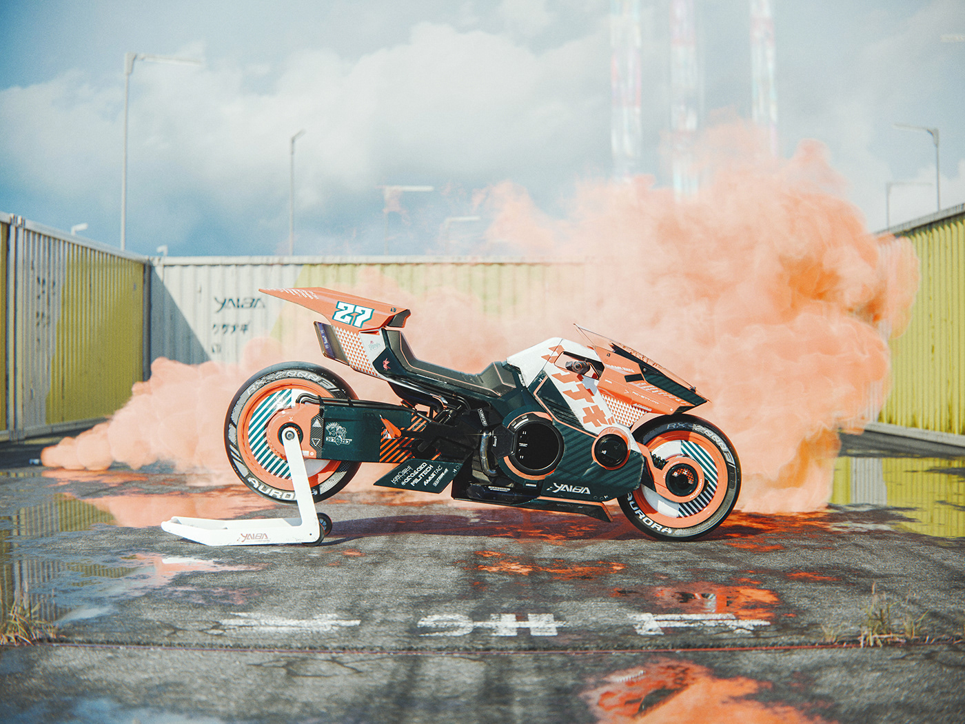 kusanagi，motorcycle，cross-country，CYBERPUNK，Yaiba Kusanagi，kusanagi，motorcycle，cross-country，CYBERPUNK，