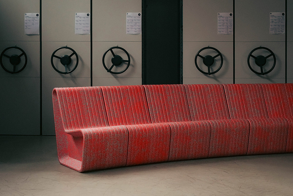 Form&Foam，EPP material，Recyclable，Public seat，Environmental protection materials，