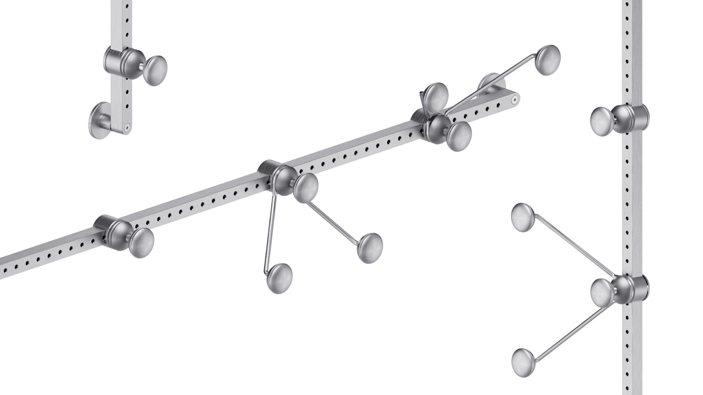 Dot Hanger，staff，Track system，Clothes hanger，multi-function，