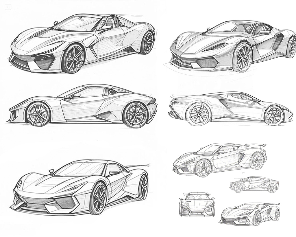 automobile，concept，Sports car，Metal，cmf，