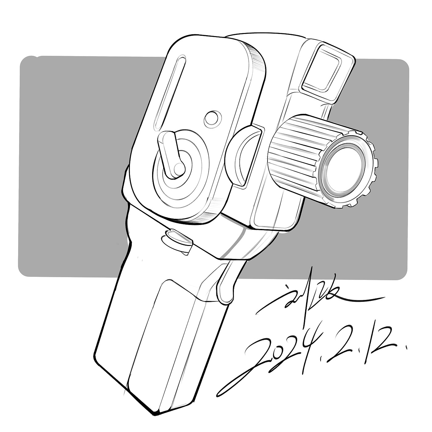industrial design，product design，Appearance design，Design sketch，Industrial design sketch，Camera hand-painted，Camera design，