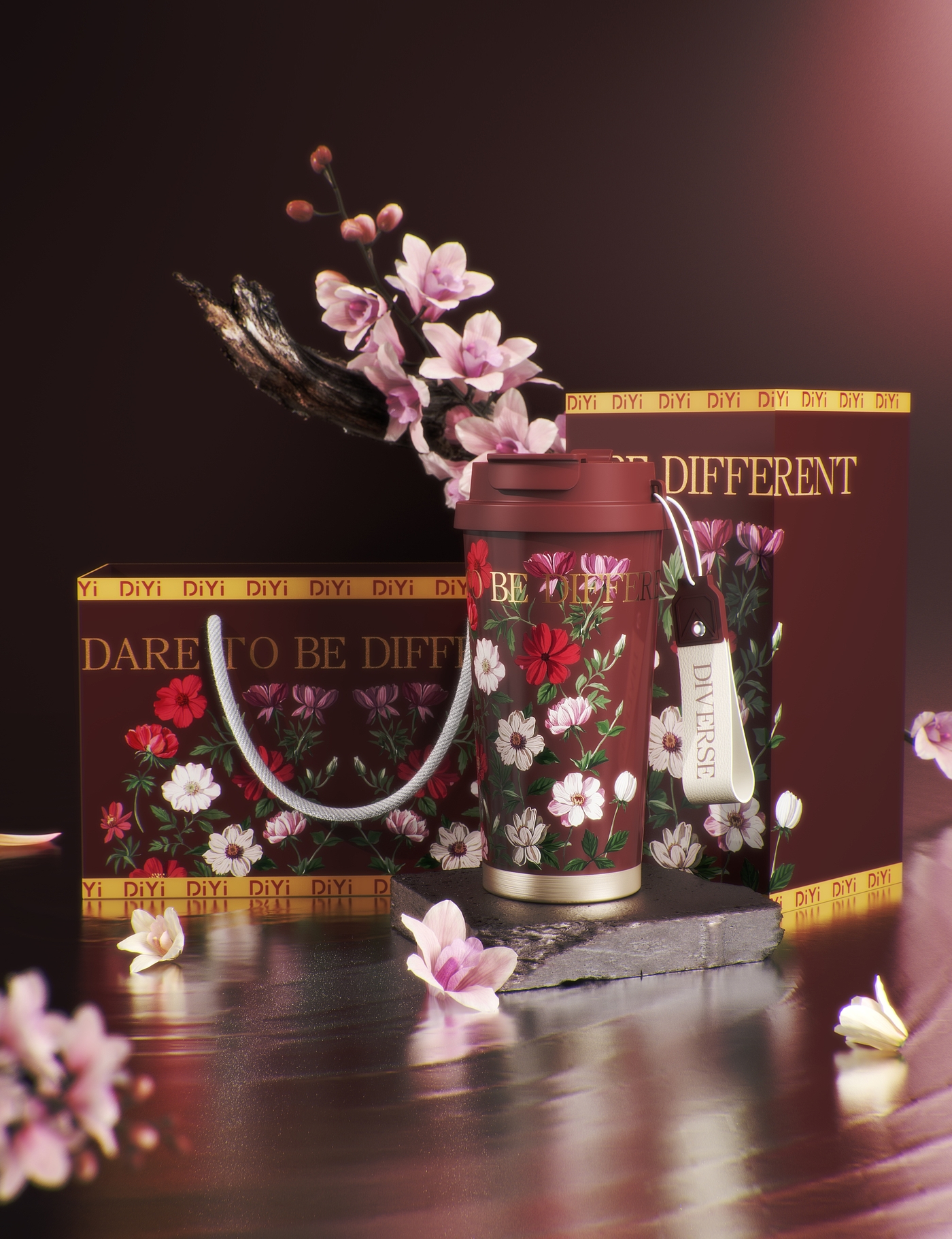 Water cup，coffee cup，keyshot，Render，