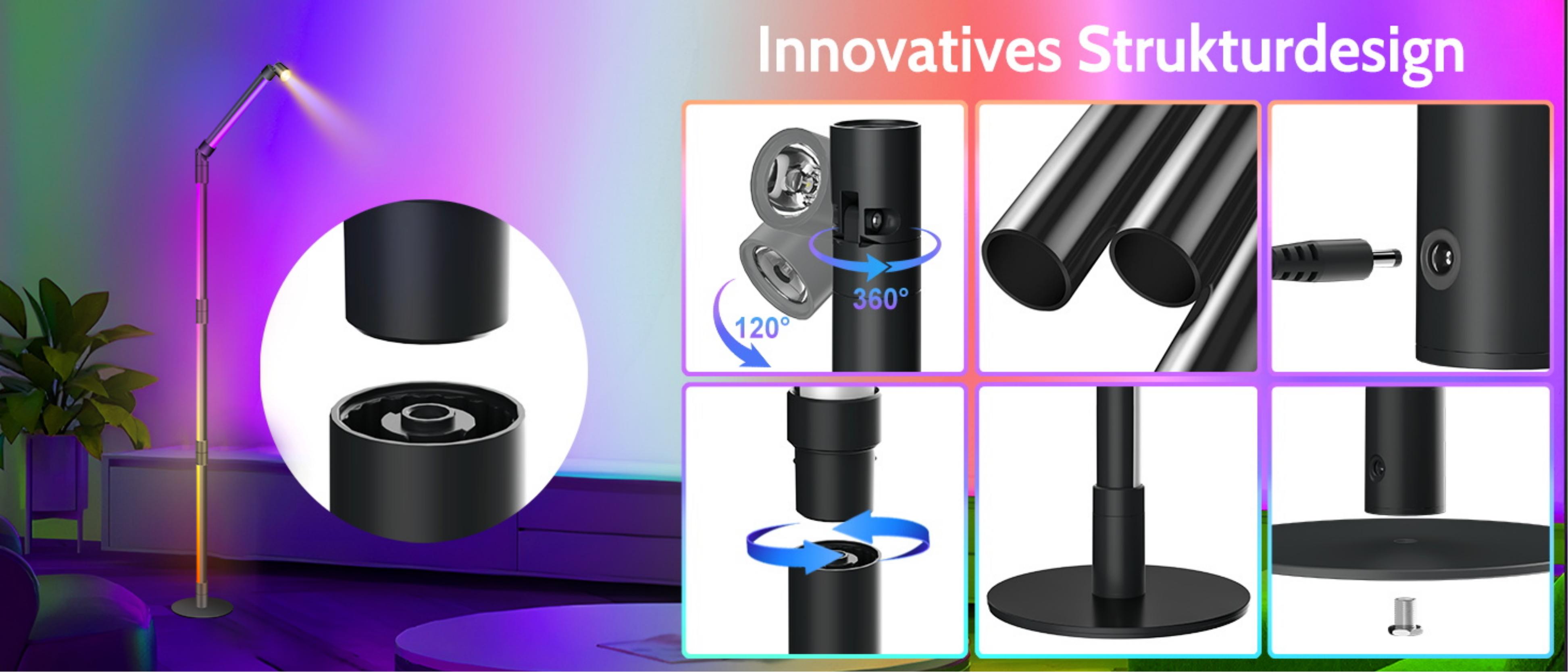 GVVOO HOME:DIY bluetooth floor lamp，Floor lamp，Atmosphere lamp，