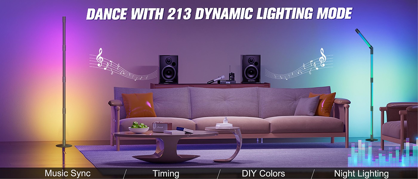 GVVOO HOME:DIY bluetooth floor lamp，Floor lamp，Atmosphere lamp，