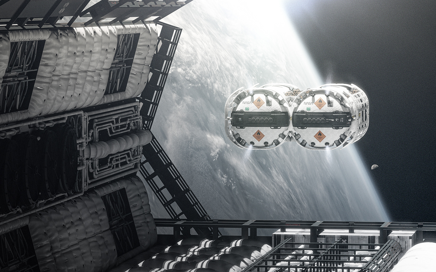 Tanker，science fiction，Space，carry，