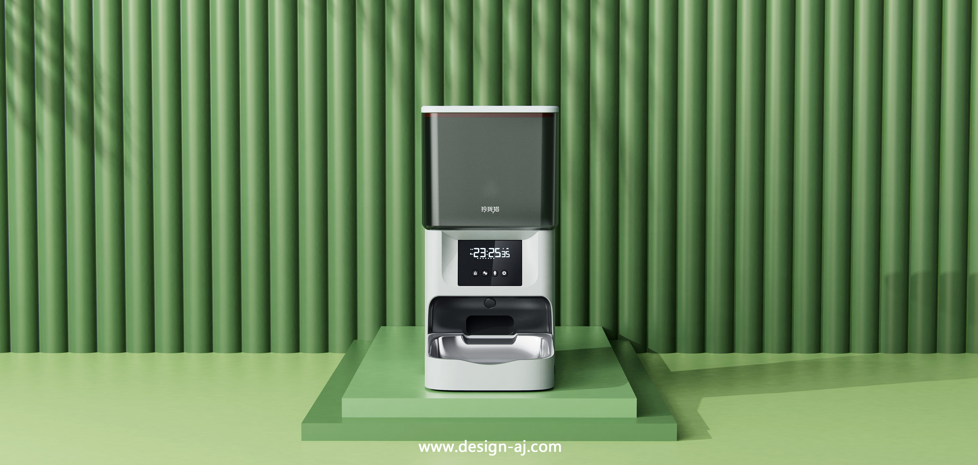 Pet product design，Feeder design，Pet products design，Aijia industrial design，Design of Intelligent Feeder，Feeder，Kitty，