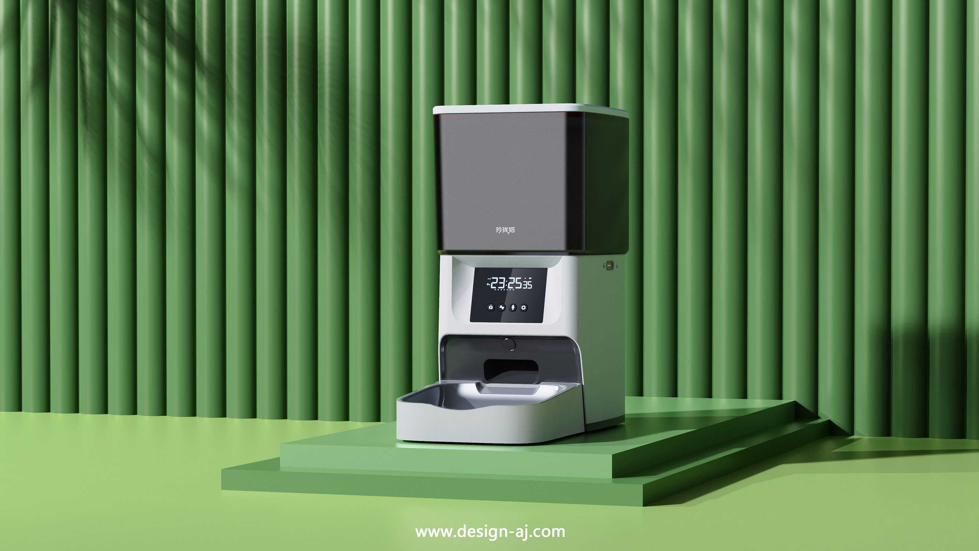 Pet product design，Feeder design，Pet products design，Aijia industrial design，Design of Intelligent Feeder，Feeder，Kitty，