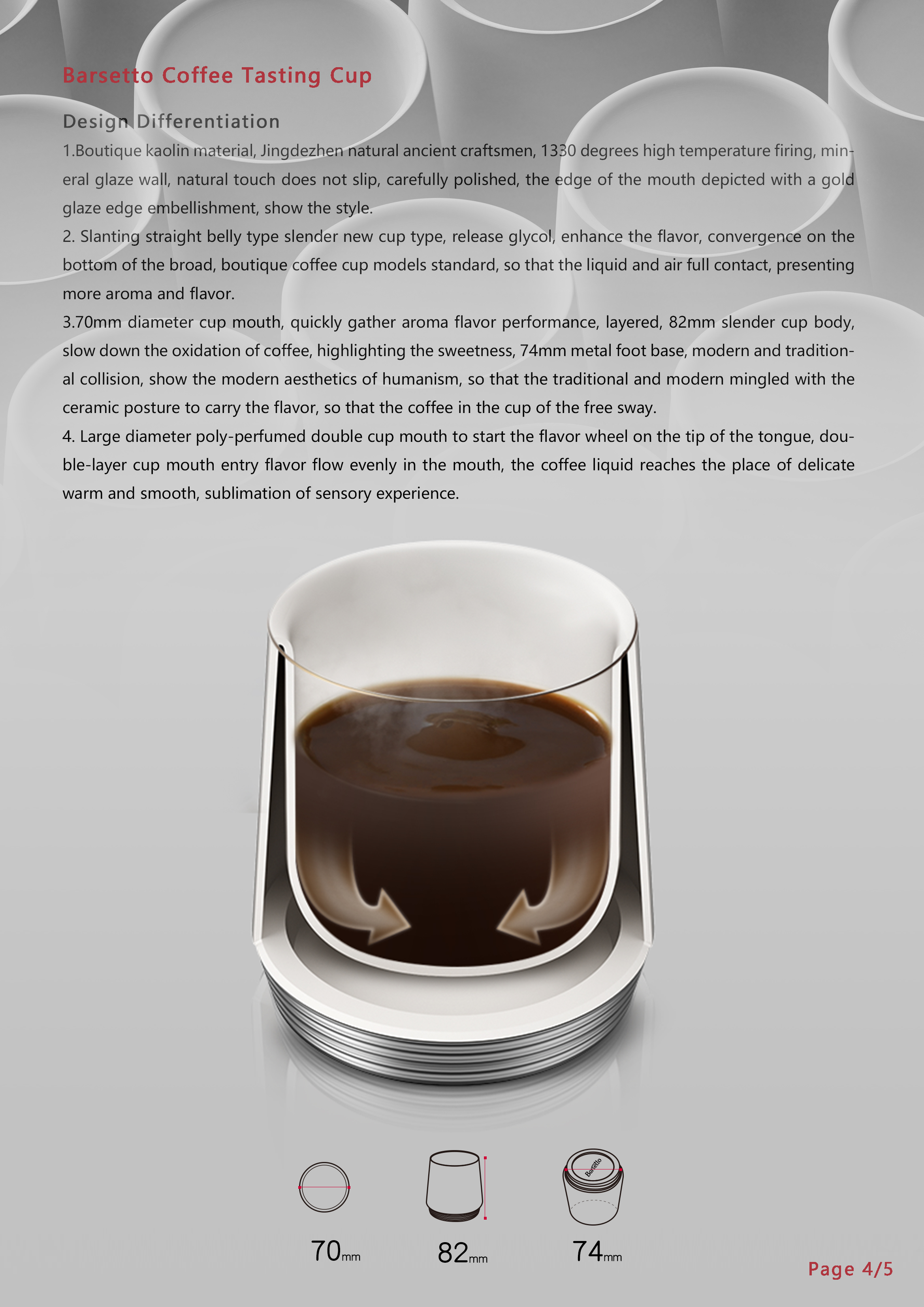 ancient artisan system，Fine coffee cup type，Double wall insulation，industrial design，coffee cup，product design，Barsetto，Yum Chart，