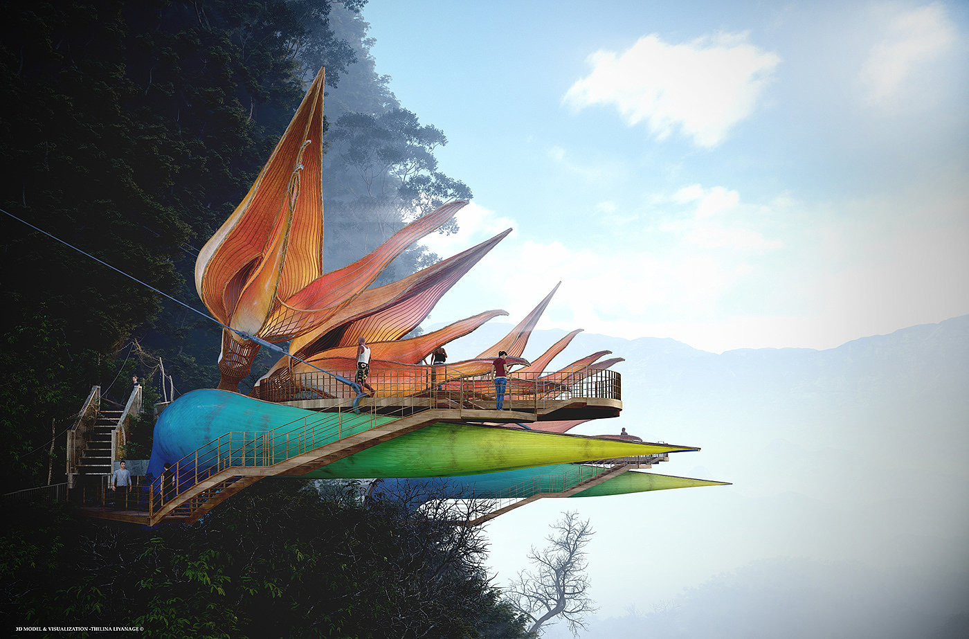 Viewing platform，Viewing experience，Hilltop，Observation，