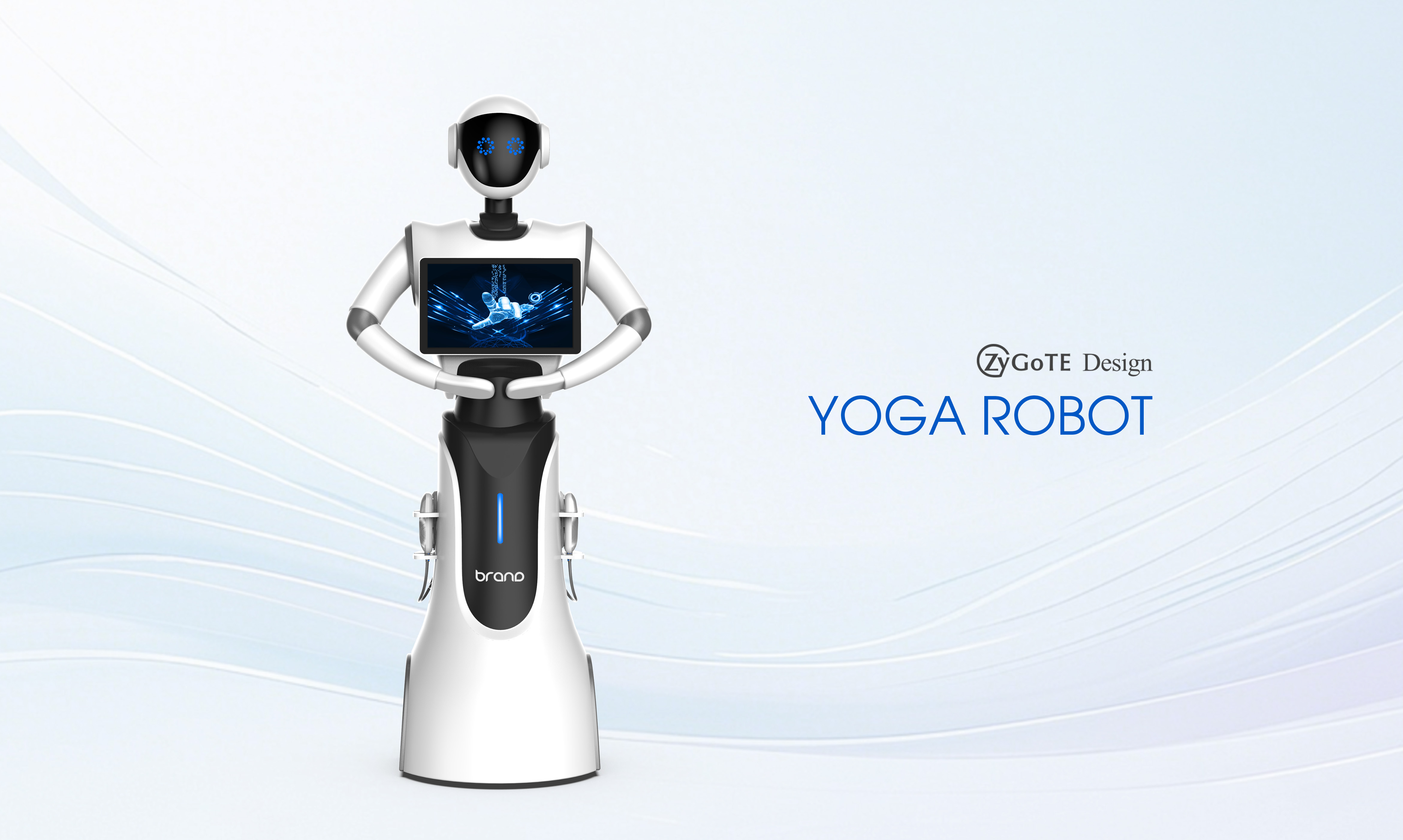 AI robot, yoga robot, interactive robot,，