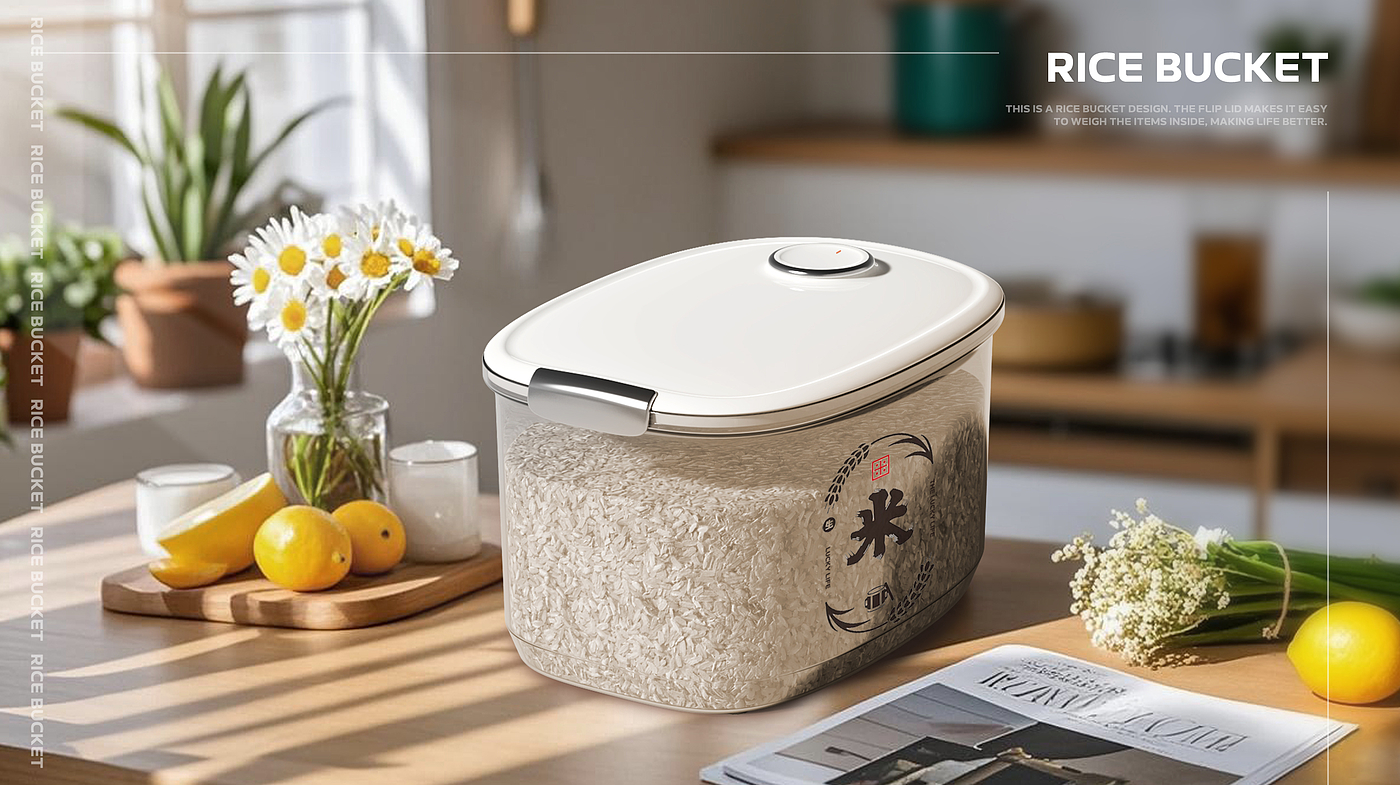 Rice bucket，household，rice，Receive，Time Record，