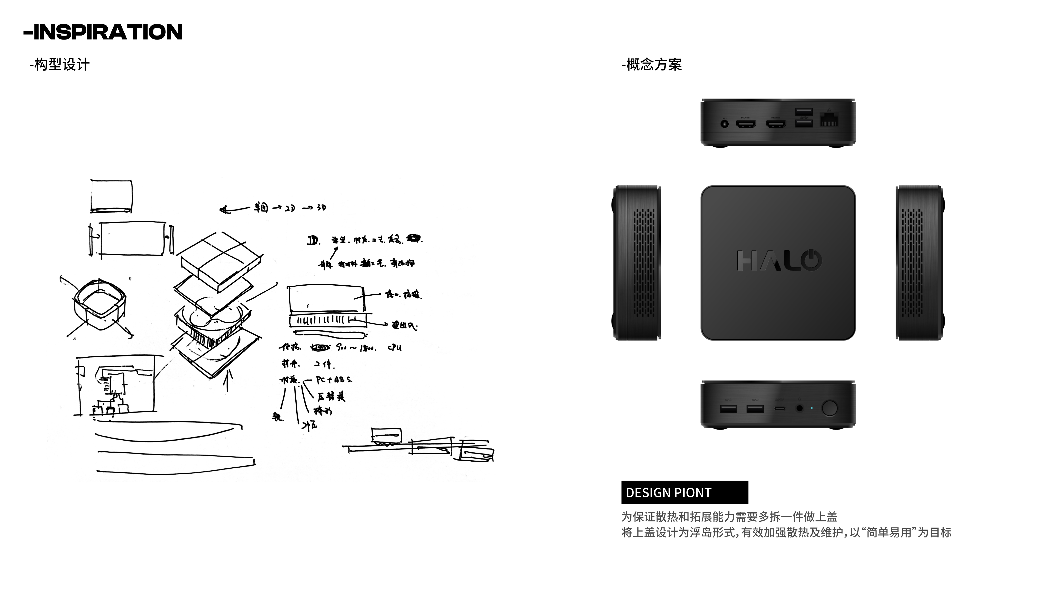 product design，Electronics，industrial design，Mini host，minipc，